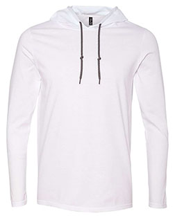 Gildan 987 Men 100% Ring Spun Cotton Long Sleeve Hooded T-Shirt at GotApparel