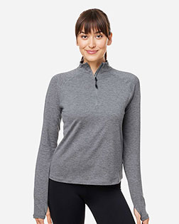 Glyder PDP8023 Women's Marbled Jersey Fairway Quarter-Zip Pullover at GotApparel