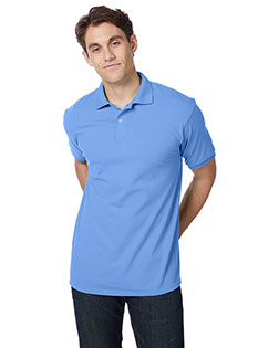 Hanes 054 Men 5.2 Oz 50/50 Ecosmart Jersey Knit Polo at GotApparel