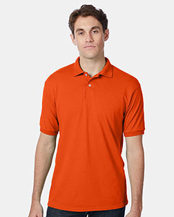Hanes 054 Men 5.2 Oz 50/50 Ecosmart Jersey Knit Polo at GotApparel