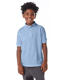 Hanes 054Y Boys 5.2 Oz. 50/50 Comfort Blend Eco Smart Jersey Knit Polo at GotApparel