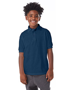 Hanes 054Y Boys 5.2 Oz. 50/50 Comfort Blend Eco Smart Jersey Knit Polo at GotApparel