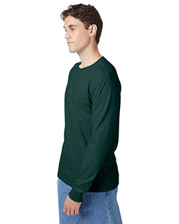 Hanes 5596 Men 6.1 Oz. Tagless  Comfort Soft  Long-Sleeve Pocket T-Shirt at GotApparel