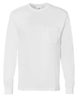 Hanes 5596 Men 6.1 Oz. Tagless  Comfort Soft  Long-Sleeve Pocket T-Shirt at GotApparel