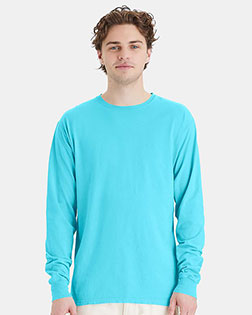 Hanes GDH200 Men Garment-Dyed Long-Sleeve T-Shirt at GotApparel