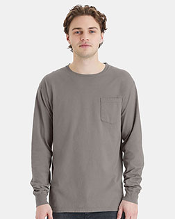 Comfortwash By Hanes GDH250 Unisex Garment-Dyed Long-Sleeve Pocket T-Shirt at GotApparel