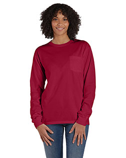 Comfortwash By Hanes GDH250 Unisex Garment-Dyed Long-Sleeve Pocket T-Shirt at GotApparel