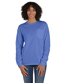 Comfortwash By Hanes GDH250 Unisex Garment-Dyed Long-Sleeve Pocket T-Shirt at GotApparel