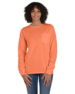 Hanes GDH250 Men Garment-Dyed Long-Sleeve T-Shirt at GotApparel