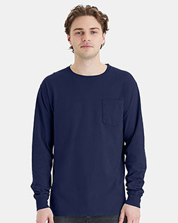 Comfortwash By Hanes GDH250 Unisex Garment-Dyed Long-Sleeve Pocket T-Shirt at GotApparel