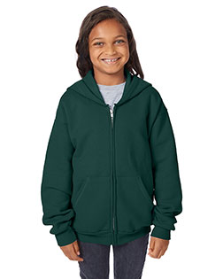 Hanes P480 Boys 7.8 Oz. Comfort Blend Eco Smart 50/50 Full-Zip Hood at GotApparel