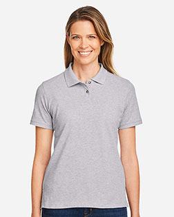 Harriton M200W Women 6 Oz. Ringspun Cotton Pique Short-Sleeve Polo at GotApparel