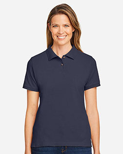 Harriton M200W Women 6 Oz. Ringspun Cotton Pique Short-Sleeve Polo at GotApparel