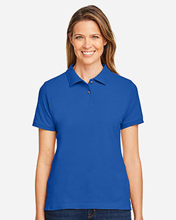Harriton M200W Women 6 Oz. Ringspun Cotton Pique Short-Sleeve Polo at GotApparel