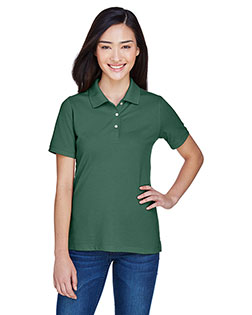 Harriton M265W Women 5.6 Oz. Easy Blend Polo at GotApparel