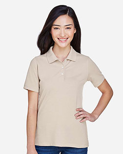 Harriton M265W Women 5.6 Oz. Easy Blend Polo at GotApparel