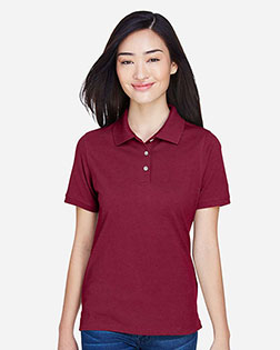 Harriton M265W Women 5.6 Oz. Easy Blend Polo at GotApparel