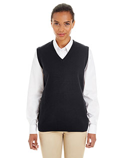 Harriton M415W Women Pilbloc  V-Neck Sweater Vest at GotApparel