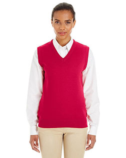 Harriton M415W Women Pilbloc  V-Neck Sweater Vest at GotApparel