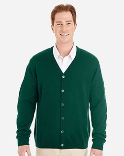 Harriton M425 Men Pilbloc V-Neck Button Cardigan Sweater at GotApparel