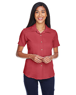 Harriton M570W Women Bahama Cord Camp Shirt at GotApparel