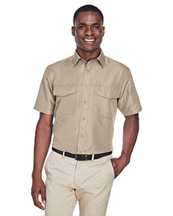 Harriton M580 Men Key West Short-Sleeve Performance Staff Shirt at GotApparel