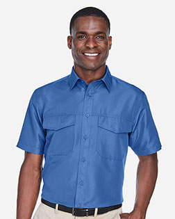 Harriton M580 Men Key West Short-Sleeve Performance Staff Shirt at GotApparel