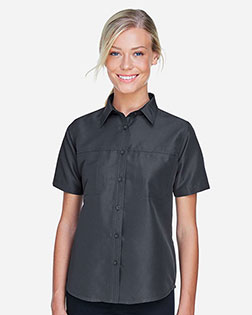Harriton M580W Women Key West Short-Sleeve Performance Staff Shirt at GotApparel