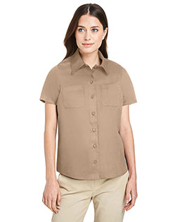Harriton M585W  Ladies' Advantage IL Short-Sleeve Work Shirt at GotApparel