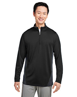 Harriton M786  Men's Flash Snag Protection Plus IL Colorblock Quarter-Zip at GotApparel