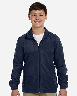 Harriton M990Y Youth 8 Oz. Full-Zip Fleece at GotApparel