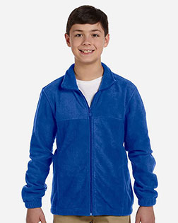 Harriton M990Y Youth 8 Oz. Full-Zip Fleece at GotApparel