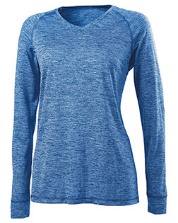 Holloway 222717  Ladies Electrify 2.0 V-Neck Long Sleeve Tee at GotApparel