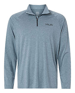 HUK H1200715 Men's Airweight Heather Quarter-Zip Pullover at GotApparel