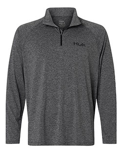 HUK H1200715 Men's Airweight Heather Quarter-Zip Pullover at GotApparel
