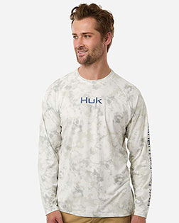 HUK H1200718 Men's Airweight KS Printed Crewneck Pullover at GotApparel