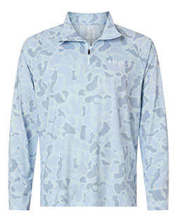 HUK H1200720 Men's Airweight KC Printed Quarter-Zip Pullover at GotApparel