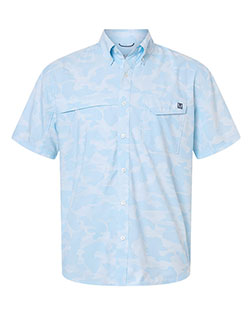 HUK H1500220 Men's Tidepoint Printed Short Sleeve Shirt at GotApparel