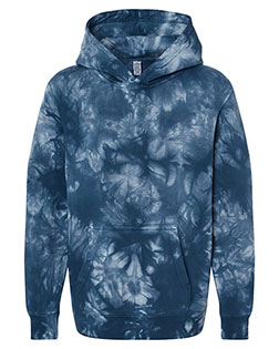 Independent Trading Co. PRM1500TD Boys Youth Midweight Tie-Dye Hooded Pullover at GotApparel