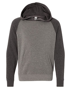 Independent Trading Co. PRM15YSB Boys Youth Special Blend Raglan Hooded Sweatshirt at GotApparel