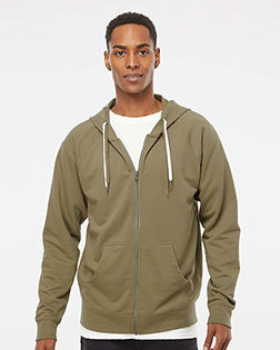 Independent Trading Co. SS1000Z Men Icon Lightweight Loopback Terry Full-Zip Hooded Sweatshirt at GotApparel
