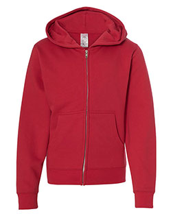 Independent Trading Co. SS4001YZ Boys Youth Midweight Full-Zip Hooded Sweatshirt at GotApparel