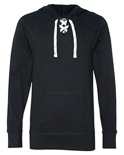 J. America 8231  Jersey Sport Lace Hooded Pullover at GotApparel