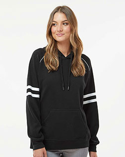 J America 8645 Women J-America Ldy Varsity Fleece Hooded Pullover at GotApparel