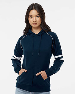 J America 8645 Women J-America Ldy Varsity Fleece Hooded Pullover at GotApparel