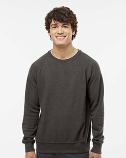 8707 J America Unisex Ripple Crewneck Sweatshirt at GotApparel