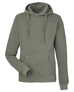 J America 8730JA Unisex Pigment Dyed Fleece Hooded Sweatshirt at GotApparel
