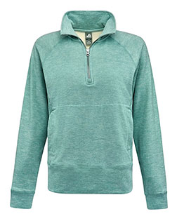 J. America 8743 Women's Electric Fleece Quarter-Zip Sweatshirt at GotApparel