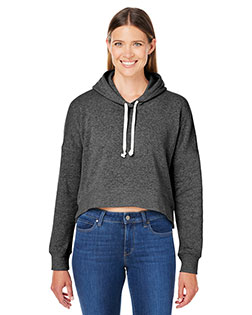 J America 8853JA  Ladies' Triblend Cropped Hooded Sweatshirt at GotApparel