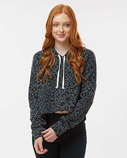 J America 8853JA Ladies' Triblend Cropped Hooded Sweatshirt at GotApparel